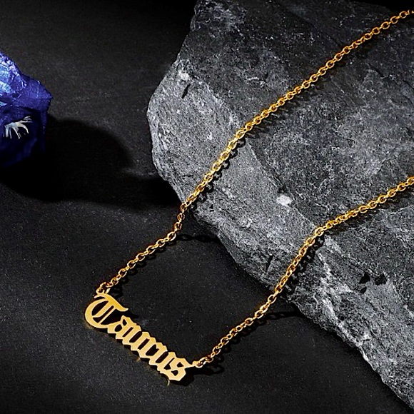 18k Gold Plated Taurus Zodiac Sign Necklace ♉️ - Picture 1 of 14